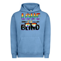 Pigment Pebble Blue love is blind Urban Hoodie - MaliasSmallBusiness