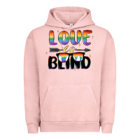 Pigment Salmon love is blind Urban Hoodie - MaliasSmallBusiness