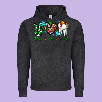 Peace Love Dental For Christmas Vintage Hoodie Designed By Adodesignshop