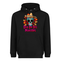 Black dia de los muertos Heavyweight Hoodie - CTS Tumbler Store