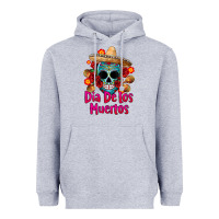 Heather Grey dia de los muertos Heavyweight Hoodie - CTS Tumbler Store