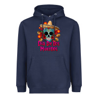 Navy dia de los muertos Heavyweight Hoodie - CTS Tumbler Store
