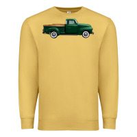 Antique Gold western green truck right side view 1 Premium Sweatshirt - FaDigitalArtStudio