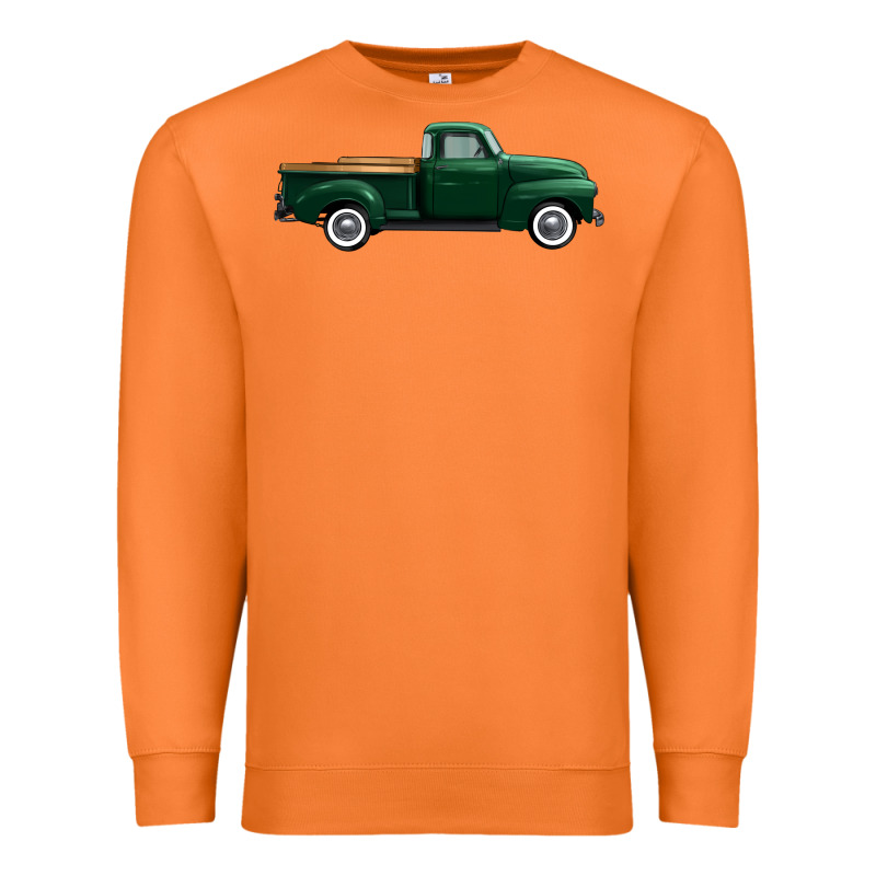 Western Green Truck Right Side View 1 Premium Sweatshirt by FaDigitalArtStudio | Teevron
