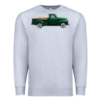Heather Grey western green truck right side view 1 Premium Sweatshirt - FaDigitalArtStudio