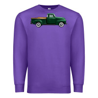 Purple western green truck right side view 1 Premium Sweatshirt - FaDigitalArtStudio