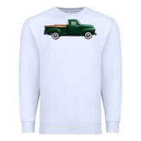 White western green truck right side view 1 Premium Sweatshirt - FaDigitalArtStudio
