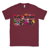 Burgundy day of the dead Classic Tee - texasbilliewilder