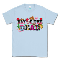Dusty Blue day of the dead Classic Tee - texasbilliewilder