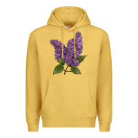 Antique Gold Purple Lilac Flower Illustrations Premium Hoodie - LillyAllenDesigns