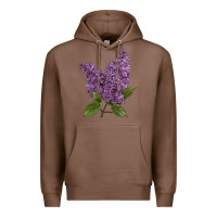 Chestnut Purple Lilac Flower Illustrations Premium Hoodie - LillyAllenDesigns