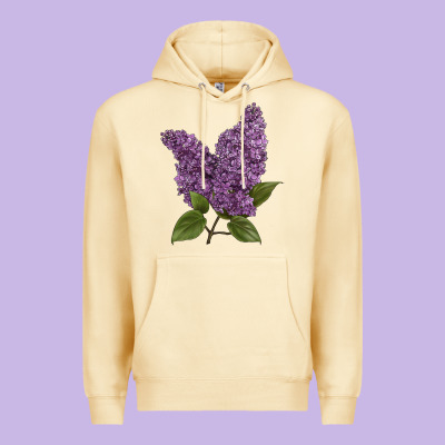 Purple Lilac Flower Illustrations Premium Hoodie Designed By Lillyallendesigns