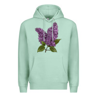 Seafoam Purple Lilac Flower Illustrations Premium Hoodie - LillyAllenDesigns