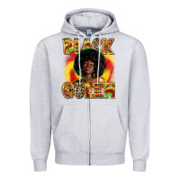 Heather Grey black queen Zipper Hoodie - Zillion Design Studio