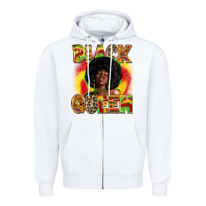 Black Queen Zipper Hoodie by Zillion Design Studio | Teevron