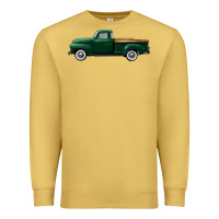 Antique Gold western green truck right side view Premium Sweatshirt - FaDigitalArtStudio