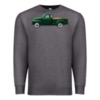 Charcoal Heather western green truck right side view Premium Sweatshirt - FaDigitalArtStudio