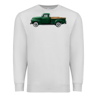Dove Grey western green truck right side view Premium Sweatshirt - FaDigitalArtStudio