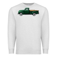 Oatmeal Heather western green truck right side view Premium Sweatshirt - FaDigitalArtStudio