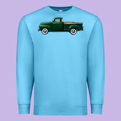 Western Green Truck Right Side View Premium Sweatshirt Designed By Fadigitalartstudio