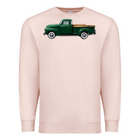 Pale Pink western green truck right side view Premium Sweatshirt - FaDigitalArtStudio