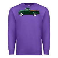 Purple western green truck right side view Premium Sweatshirt - FaDigitalArtStudio