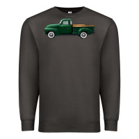 Smoke western green truck right side view Premium Sweatshirt - FaDigitalArtStudio