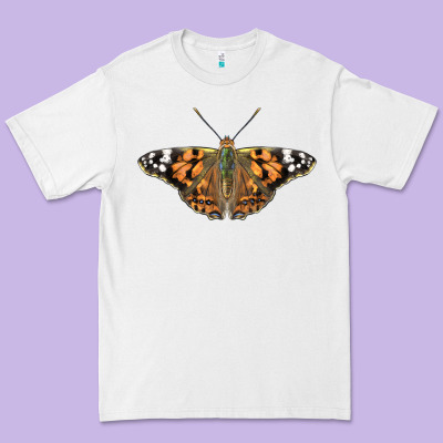 Painted Lady Premium Tee Designed By Lillyallendesigns