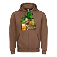 Chestnut St. Patrick's Day Goat And Beer Zipper Hoodie - RanaPortraitStore