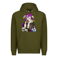 Army Green funny halloween lamb Premium Hoodie - Jasminsmagicworld
