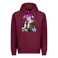 Burgundy funny halloween lamb Premium Hoodie - Jasminsmagicworld