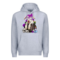 Heather Grey funny halloween lamb Premium Hoodie - Jasminsmagicworld