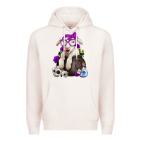 Pale Pink funny halloween lamb Premium Hoodie - Jasminsmagicworld