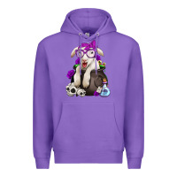 Purple funny halloween lamb Premium Hoodie - Jasminsmagicworld