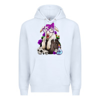 White funny halloween lamb Premium Hoodie - Jasminsmagicworld