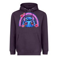 Plum stitch rainbow Heavyweight Hoodie - Zillion Design Studio