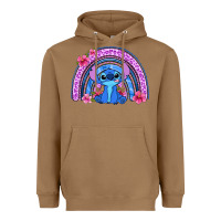 Toasted Coconut stitch rainbow Heavyweight Hoodie - Zillion Design Studio