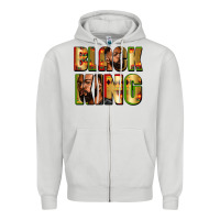 Dove Grey black king Zipper Hoodie - Zillion Design Studio