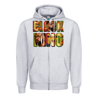 Heather Grey black king Zipper Hoodie - Zillion Design Studio