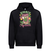 Black highly caffeinated Urban Hoodie - MaliasSmallBusiness