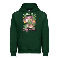 Forest Green highly caffeinated Urban Hoodie - MaliasSmallBusiness