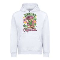 White highly caffeinated Urban Hoodie - MaliasSmallBusiness