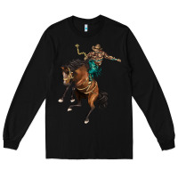 Black western horse rodeo Long Sleeve Tee - BarkalooDesign