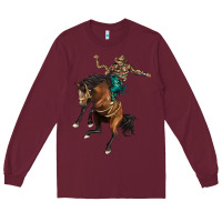 Burgundy western horse rodeo Long Sleeve Tee - BarkalooDesign