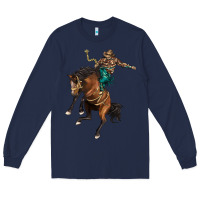 Navy western horse rodeo Long Sleeve Tee - BarkalooDesign