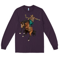 Plum western horse rodeo Long Sleeve Tee - BarkalooDesign