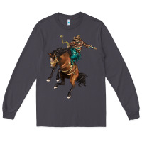 Smoke western horse rodeo Long Sleeve Tee - BarkalooDesign