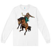White western horse rodeo Long Sleeve Tee - BarkalooDesign