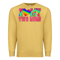 Antique Gold i love my two moms Premium Sweatshirt - HRA Design Shop