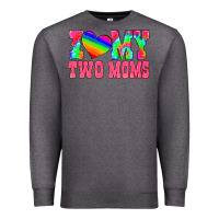 Charcoal Heather i love my two moms Premium Sweatshirt - HRA Design Shop